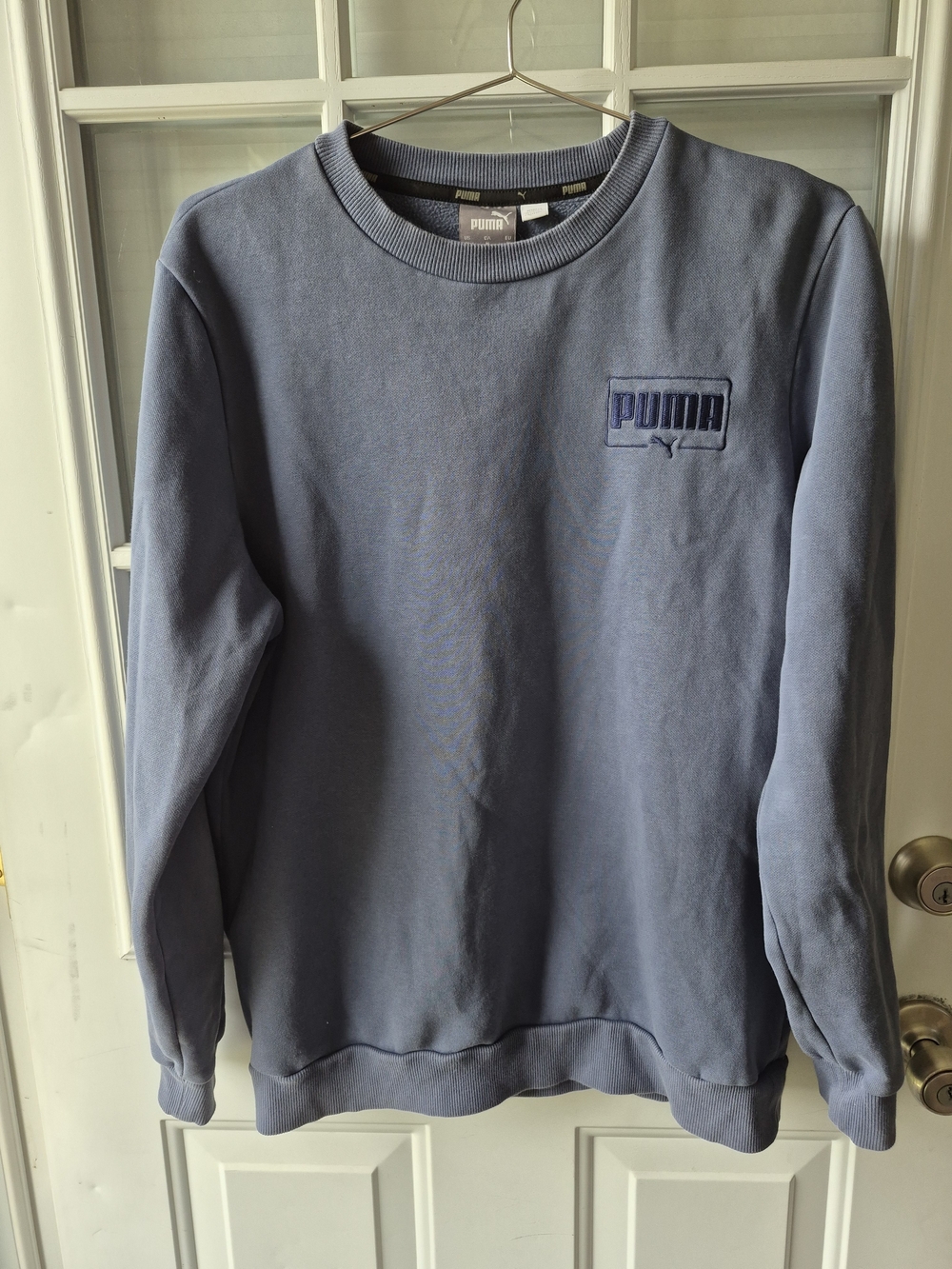 Puma Men’s Crewneck Sweatshirt in Washed Blue